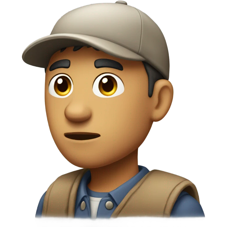"A neutral-looking villager with plain clothes, a simple cap, and an unremarkable, slightly suspicious expression. They blend into a rural town setting." emoji