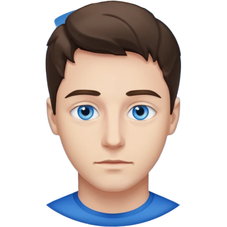 hold men blue eyes, art painting  emoji