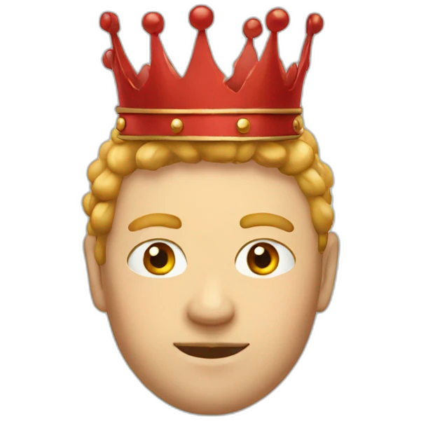 single english red crown emoji