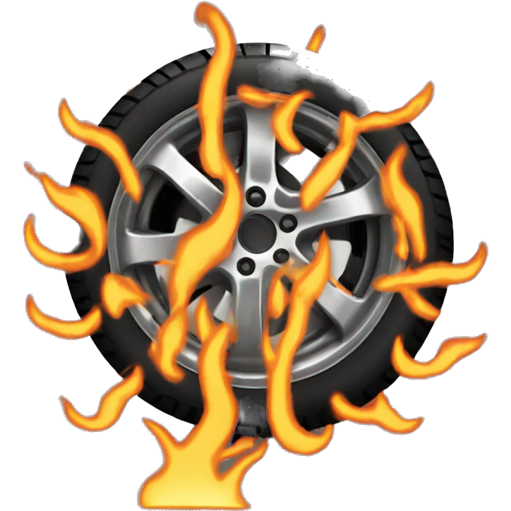 tires on fire emoji