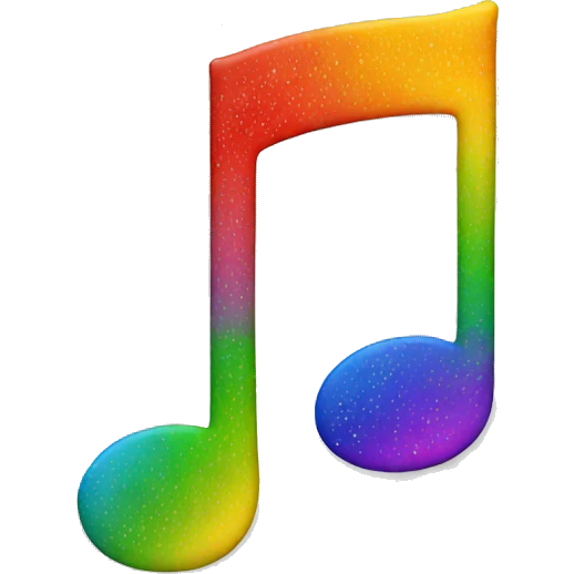 music note rainbow emoji