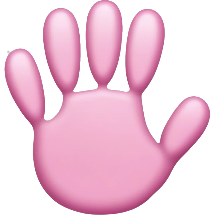 cat's paw with pink manicure  emoji