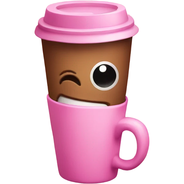 Pink coffe emoji