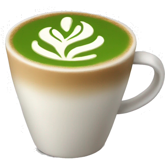 A macha latte coffee emoji