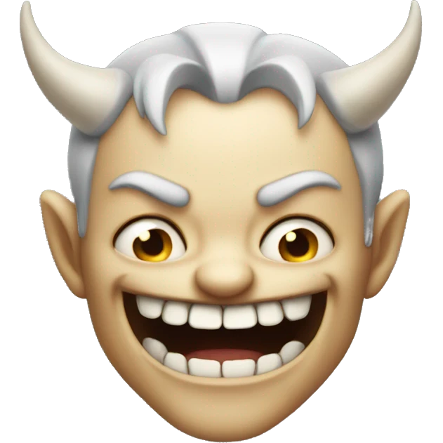 A demon who smiles with his teeth emoji
