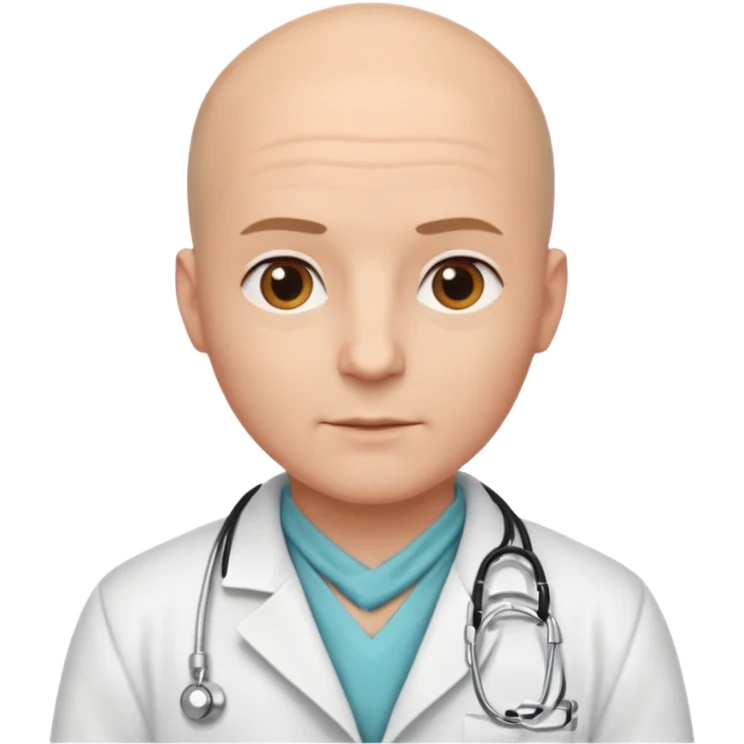 bald doctor with bandanna emoji