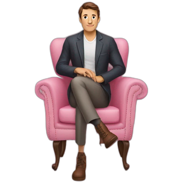 Robert Scott Wilson Scott sitting on pink chair emoji