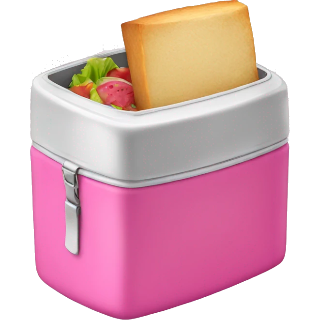 Pink lunch box emoji