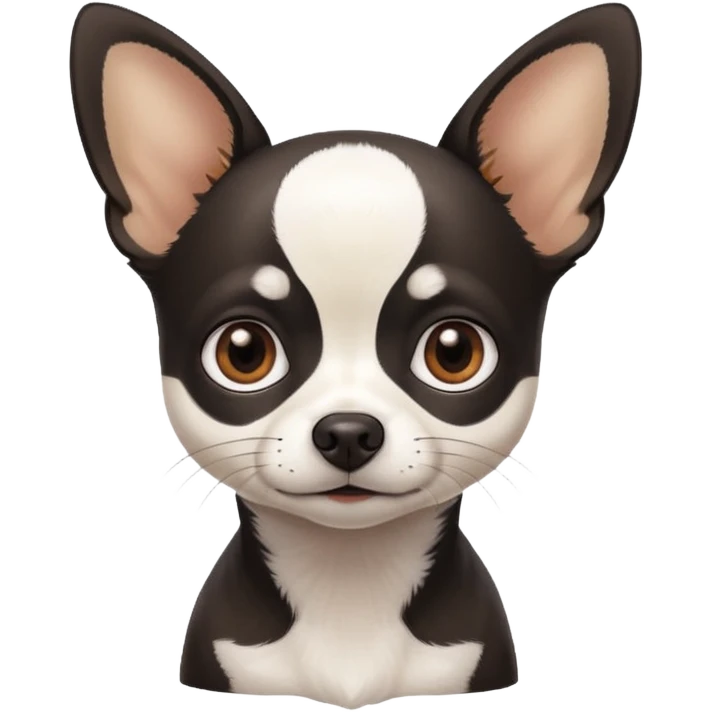 White-black Chihu dog emoji