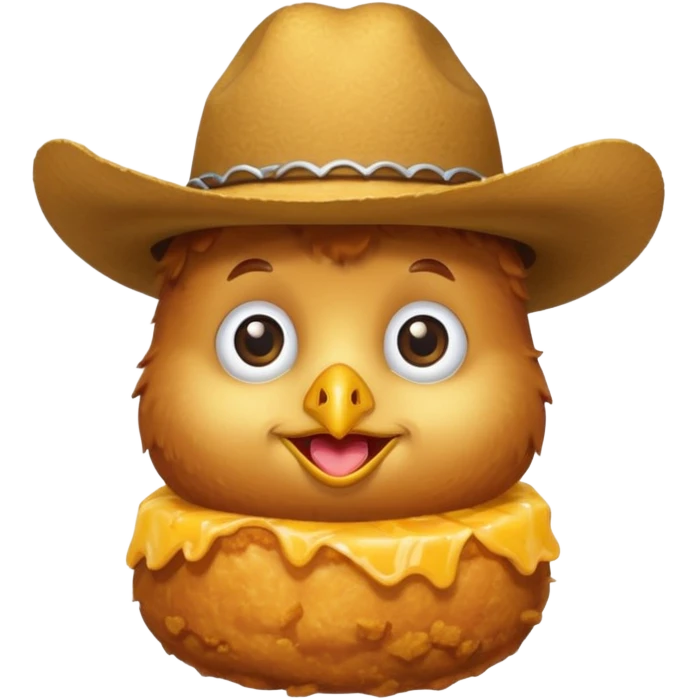 Chicken nugget with a cowboy hat ￼ emoji
