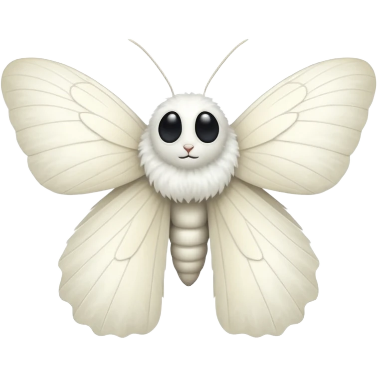 white moth  emoji