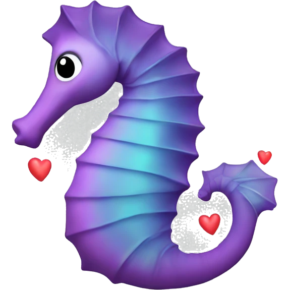 seahorse with hearts emoji