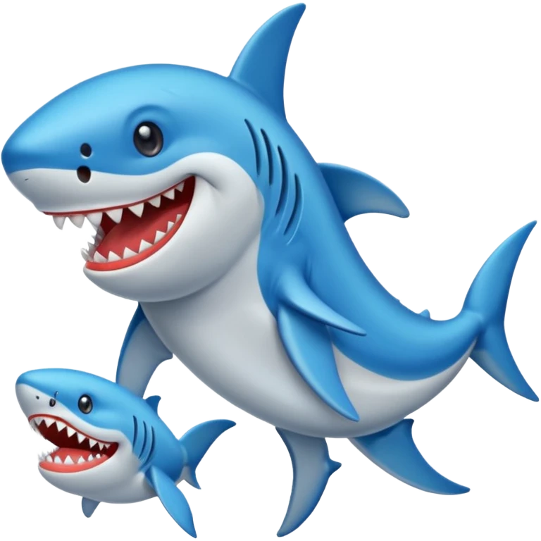 Tiburón con zapatos azules emoji