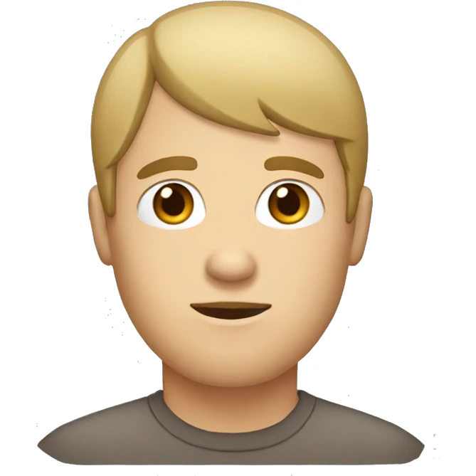 white man with bangs covering forehead until above eyebrows emoji