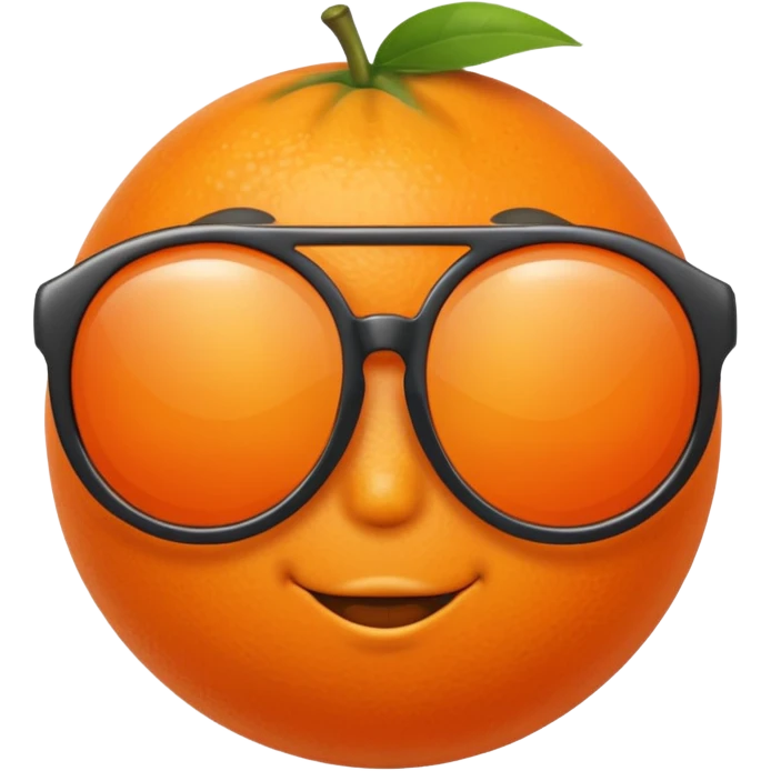 Fruit with Sunglasses, orange emoji