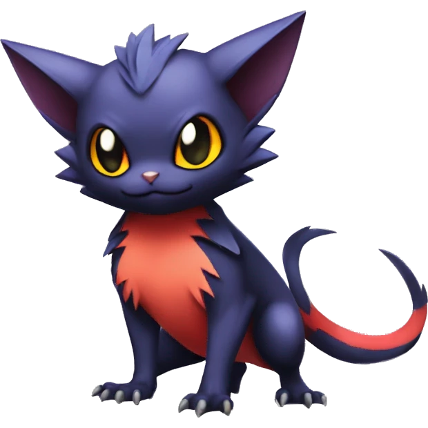 Cool Cute Edgy Chibi Noibat-Litten-Pokémon-Fakémon-hybrid emoji