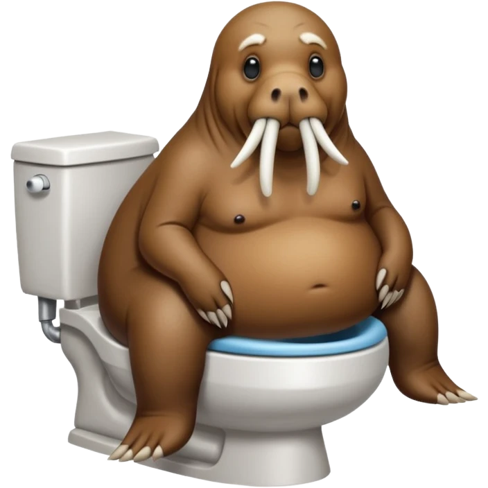 Walrus on toilet  emoji