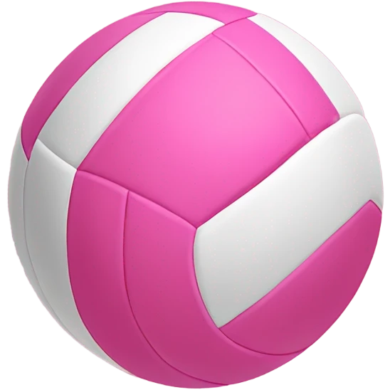 Pink volleyball with the number 17 emoji