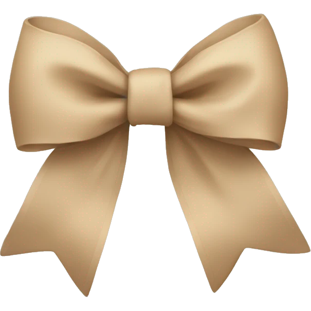 beige bow  emoji