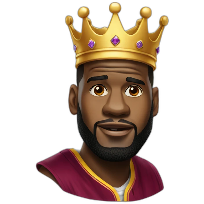Lebron James with a crown emoji