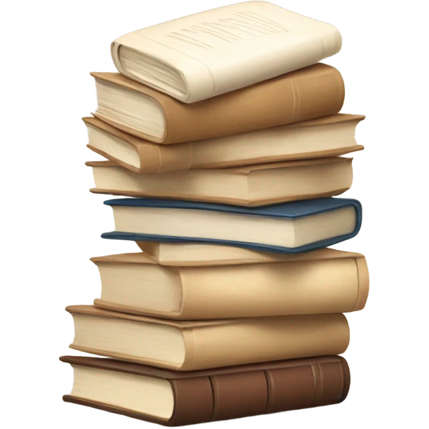 Cute beige book stack emoji