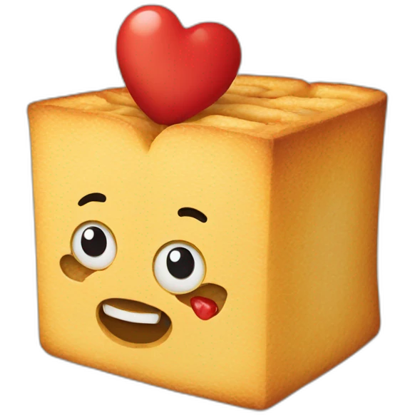 snack with heart emoji