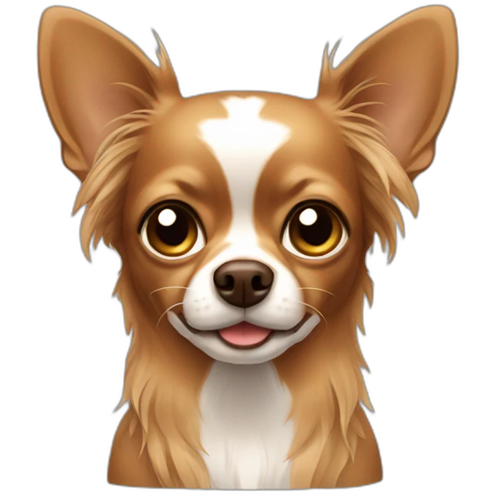 brown chihuahua with long hair emoji