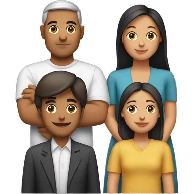 Padre y madre con dos hijas emoji