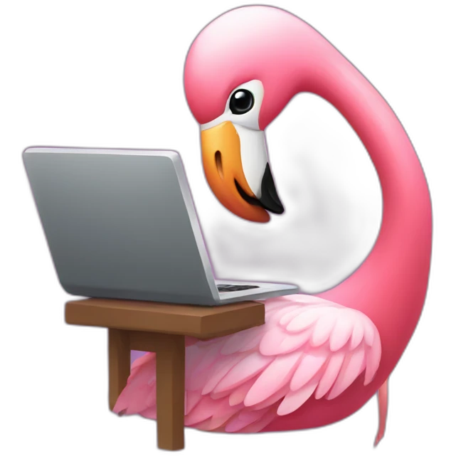 Flamingo programmer emoji