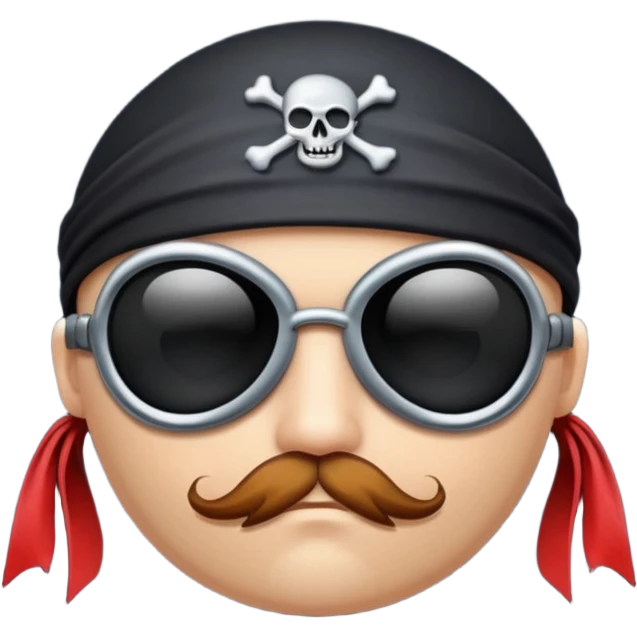 pirate eyepatch object icon, black eyepatch with strap, 3D cartoon, mobile game icon style, centered, clean background, no text, no watermark
 emoji