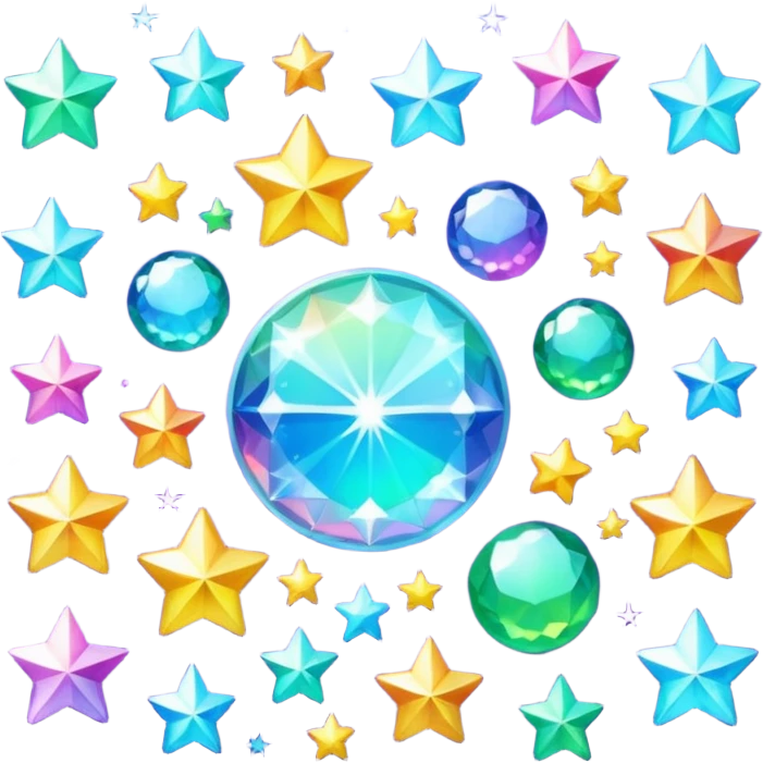 Different color sparkles  emoji
