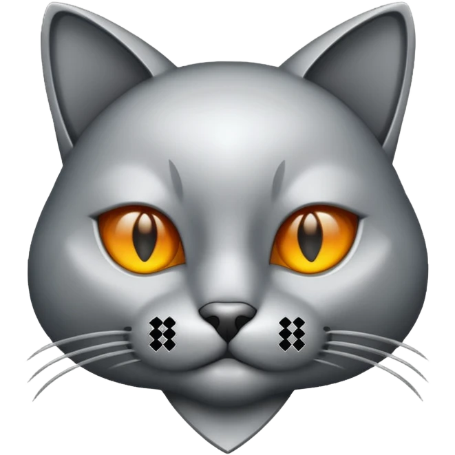 pokerface metal cat emoji