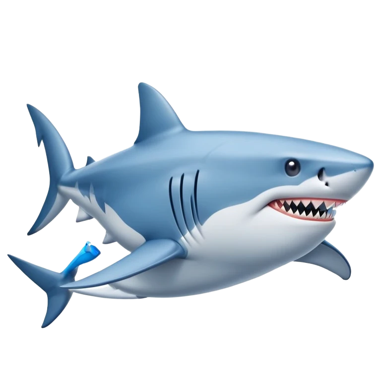 Shark with blue nike shoes emoji