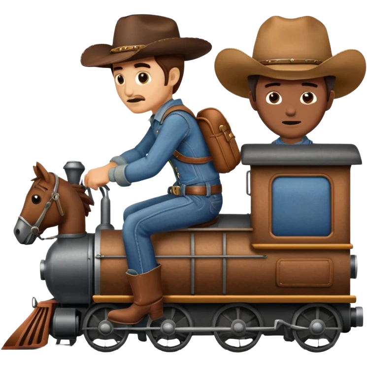 Cowboy riding train  emoji