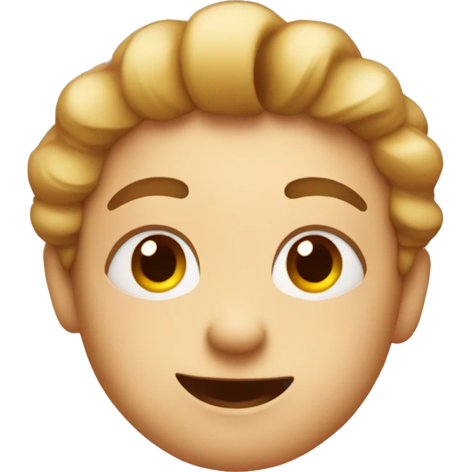 Regular emoji with a cute face with red hearts around it emoji