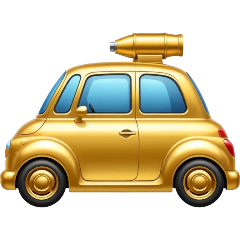 Golden Car paint Sprayer can emoji