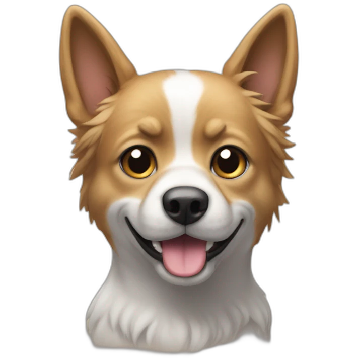 Chat sur chien emoji