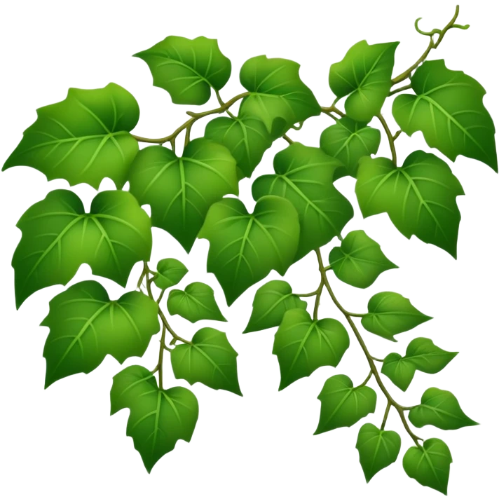 green ivy vine with leaves emoji