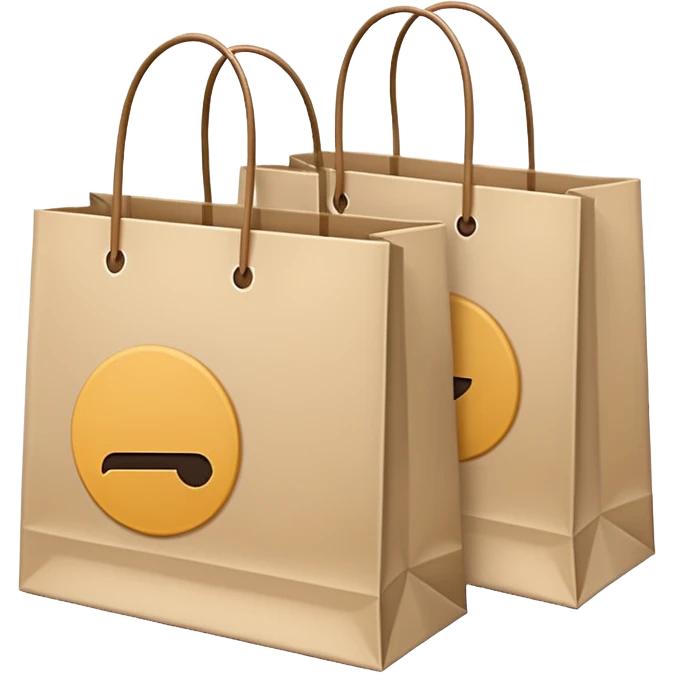 Light beige shopping bags emoji