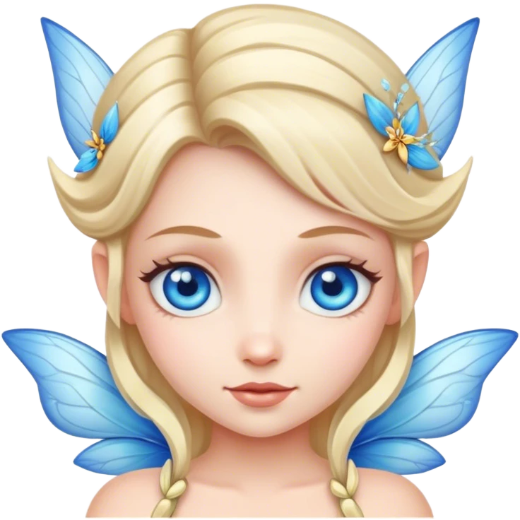 Fairy with blue eyes emoji