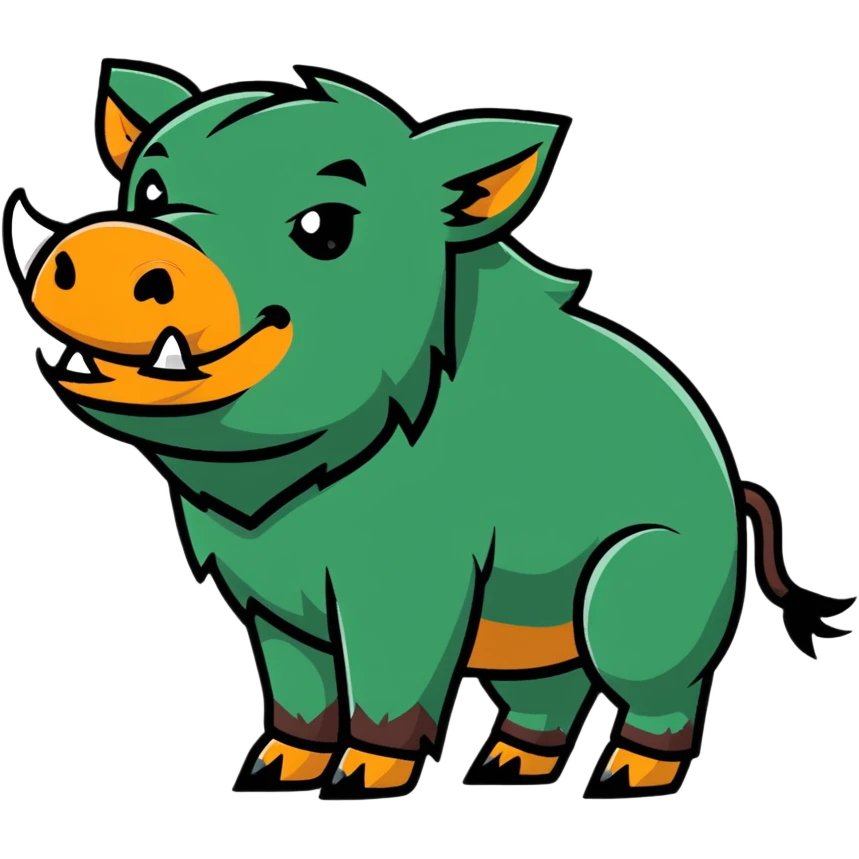 evil boar emoji