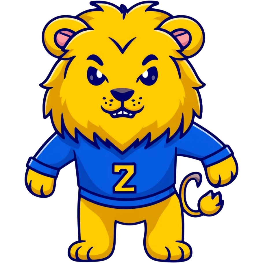 The Beast from Beauty and the Beast, fierce lion-like creature with horns and royal blue outfit emoji