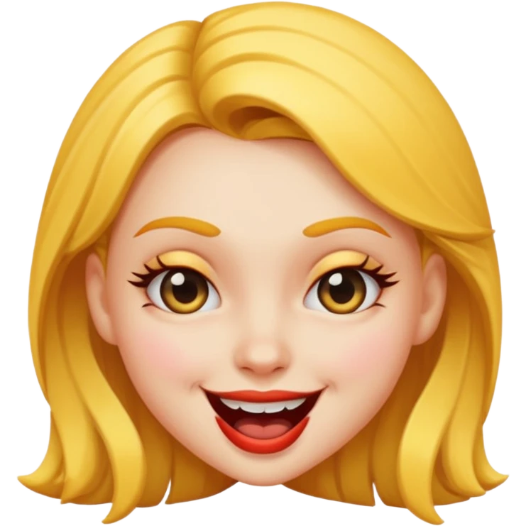 slang freaky girl, playful, winking emoji