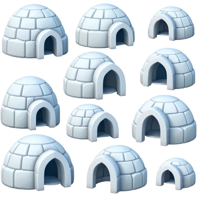 different type of igloos  emoji