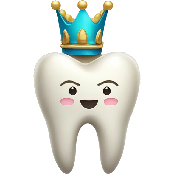 one tooth with a dental crown emoji