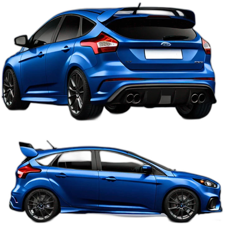 Ford focus RS dark blue back emoji