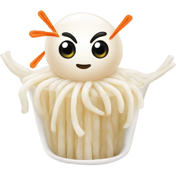 Rice noodle with wings emoji