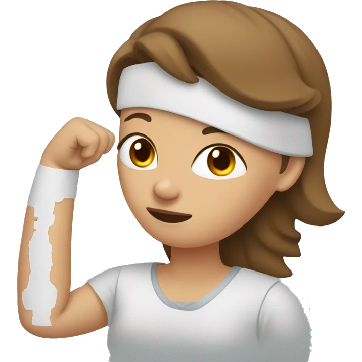 woman with broken arm plaster emoji