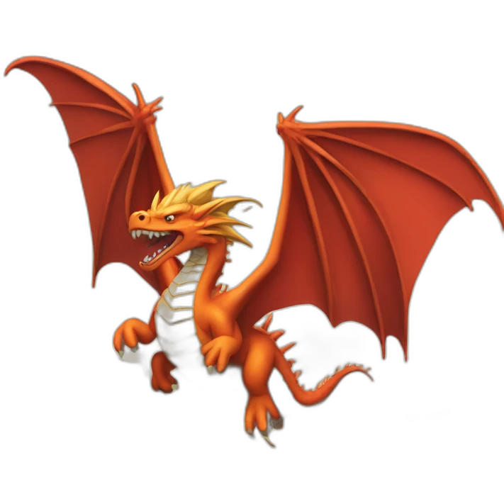 Trump on a dragon flying to jail emoji