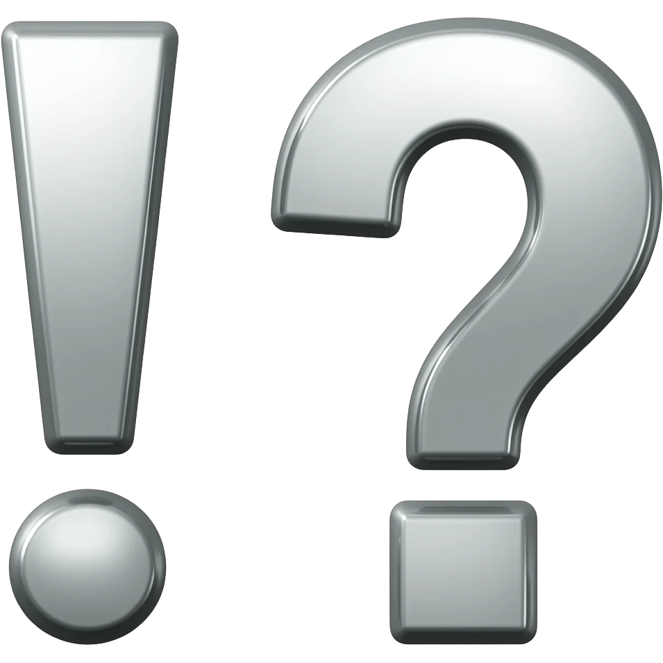 Exclamation mark and question mark emoji